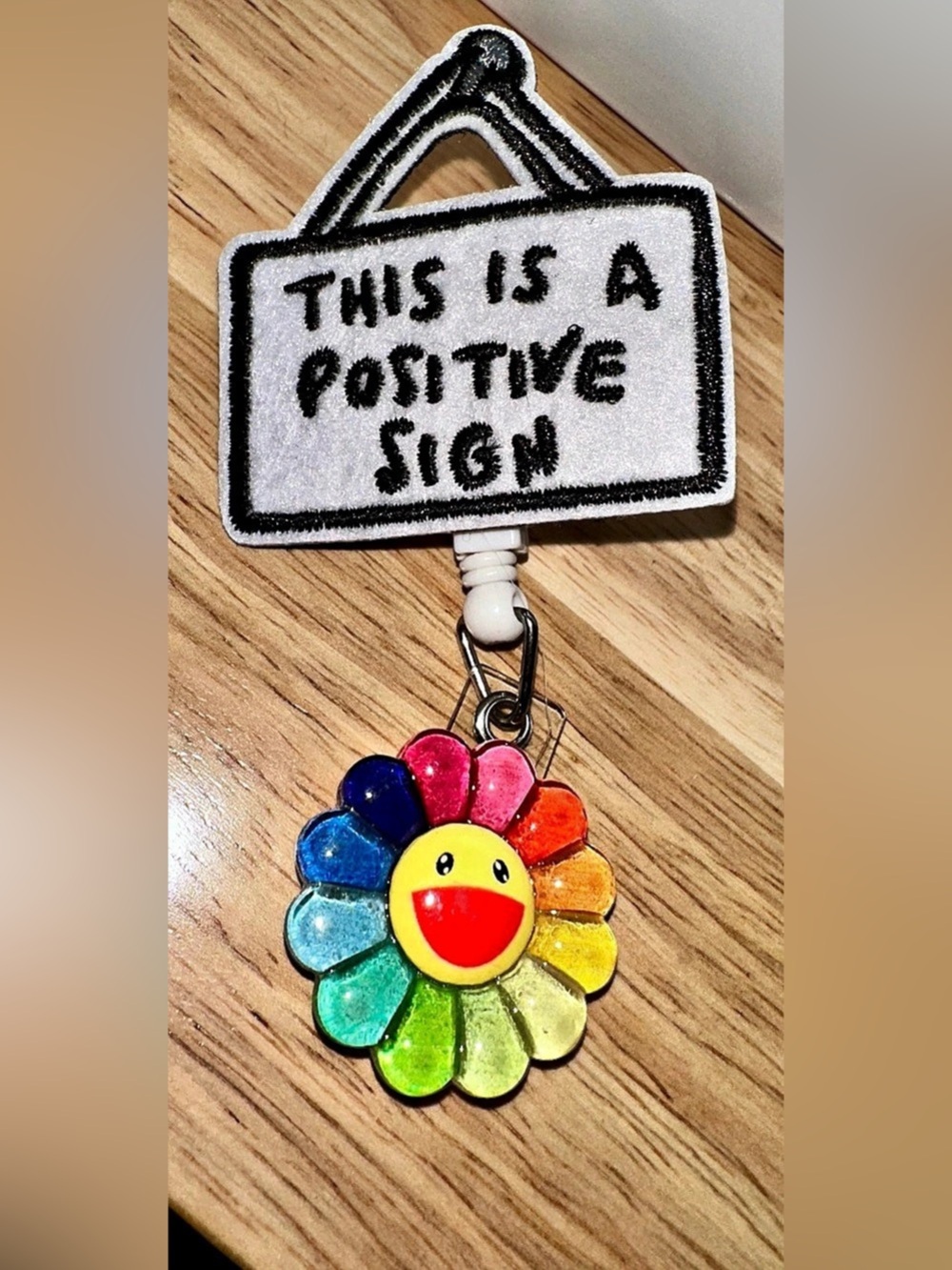 Multicolor Flower Badge Reel